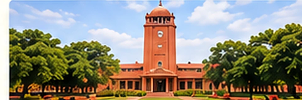 Illustrative academic campus architecture; not a verified photo of this college