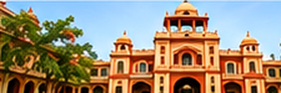 Illustrative academic campus architecture; not a verified photo of this college